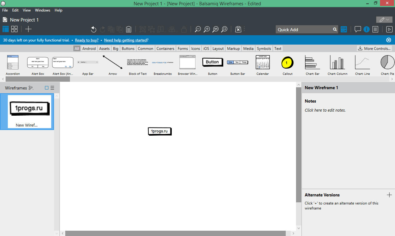 Balsamiq Wireframes